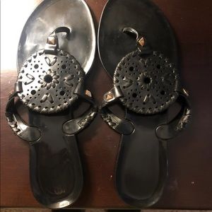 Jack rogers jelly flat flip flops size 4